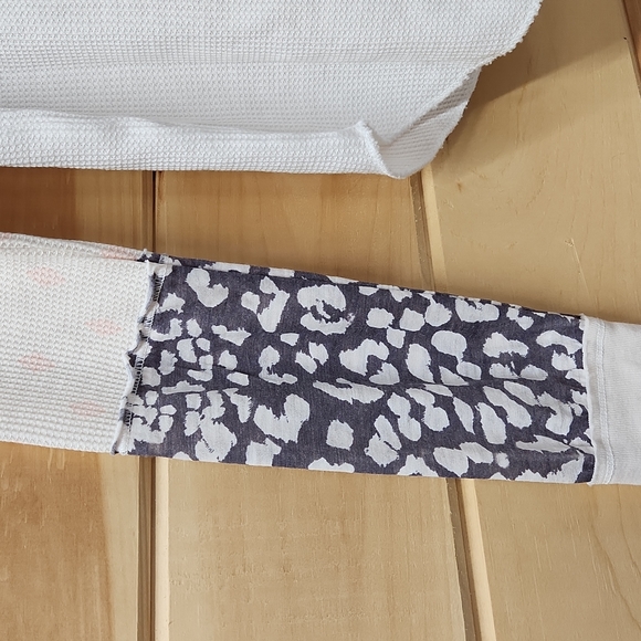 NWT We the Free Bright Side Snow Combo thermal top mixed media pattern - Picture 3 of 8